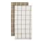 DII® Windowpane Oversized Washed Waffle Dishtowels, 2ct.